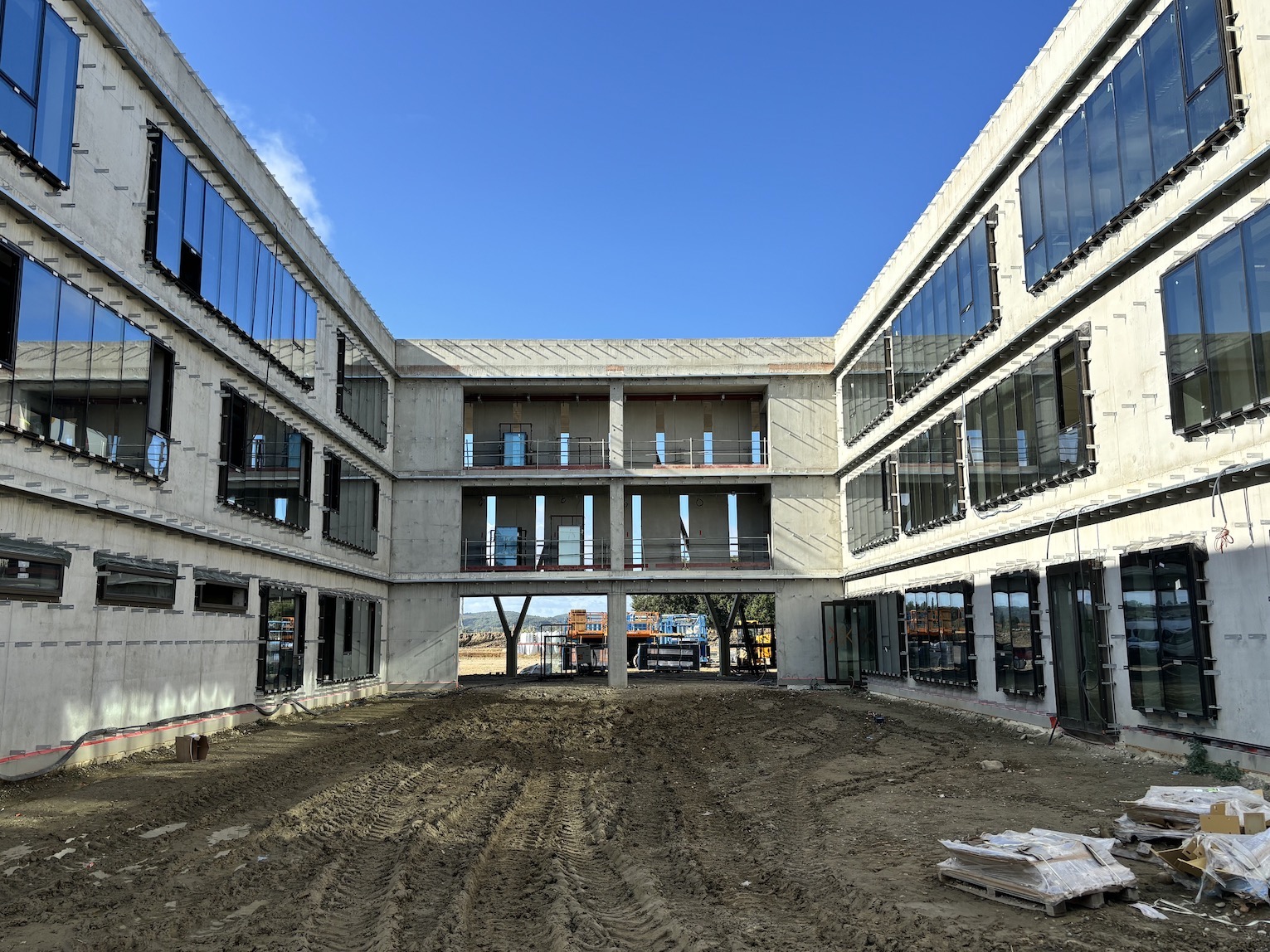 détail de chantier de gros œuvre pour le lycée d’Auterive