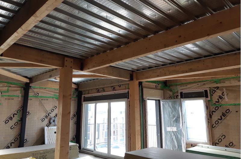 Int&eacute;rieur d&rsquo;une construction &agrave; dominante bois, projet Wood-Art-La canop&eacute;e,Toulouse, &eacute;coquartier de la Cartoucherie; 55,9 cm (width) x 42,02 cm (height); &copy; Bureau d&rsquo;&eacute;tudes Terrell