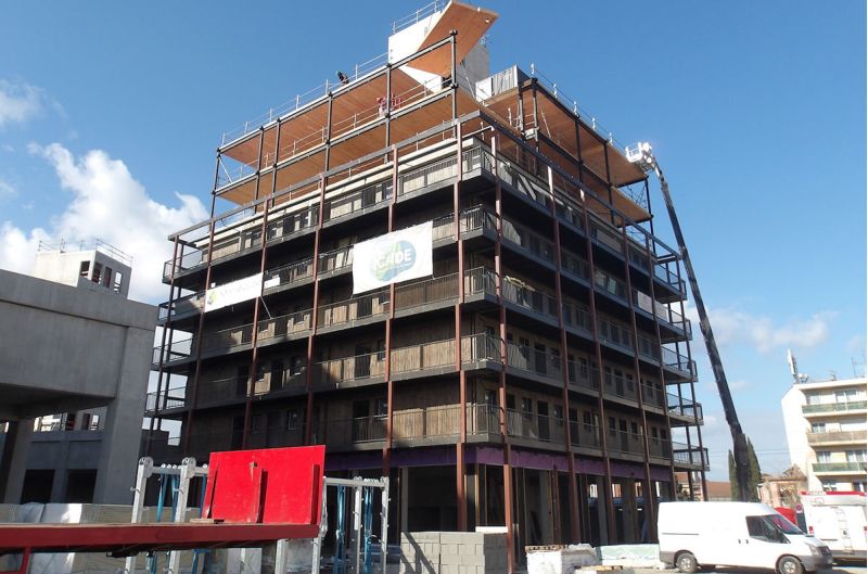 Ensemble h&ocirc;telier et de logements en construction bois, Toulouse, &eacute;coquartier de la Cartoucherie; 55,9 cm (width) x 37,04 cm (height); &copy; Bureau d&rsquo;&eacute;tudes Terrell