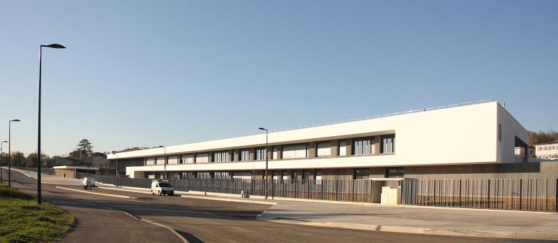 Collège, architecture contemporaine, Haute-Garonne, construction niveau Bepos-Effinergie, vue générale